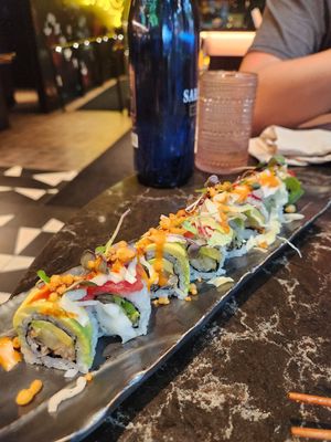 Rainbow roll at Planta Queen in Chicago