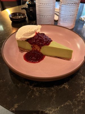 Matcha cheesecakee  at Planta Queen in Chicago