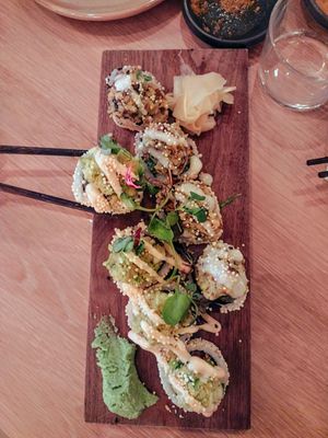 Mr and Mrs crunch at Bloom Sushi - Quartier des Spectacles in Montreal