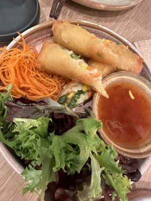 Spring rolls  at Bloom Sushi - Quartier des Spectacles in Montreal