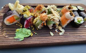 I remembered to take a photo after eating only one piece at Bloom Sushi - Quartier des Spectacles in Montreal