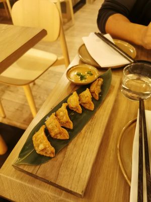 Dumplings at Bloom Sushi - Quartier des Spectacles in Montreal