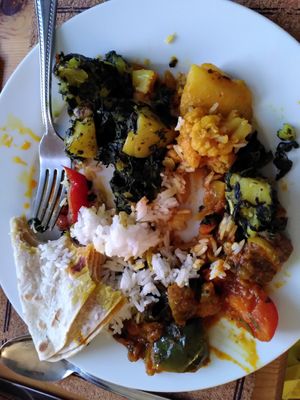 All together on my plate because I started eating so quickly (September 2022) at Northgate Indian Restaurant in Hunstanton