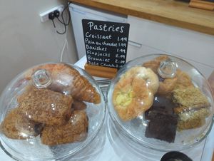 Vegan pastries at Edinburgh Community Bookshop in Edinburgh