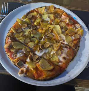 ‘America’ pizza (pinse)  at Veghometro in Rome