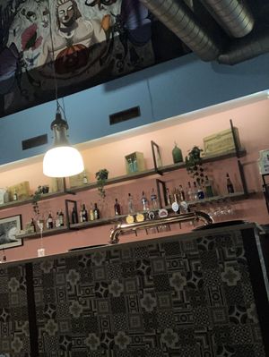 The interior, with nice decor   at Veghometro in Rome