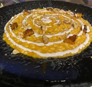 Pumpkin risotto  at Veghometro in Rome