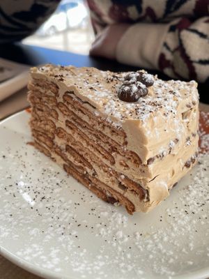 "Bolo de bolacha" (cookie cake) at The Den - A plant-based experience in Oeiras