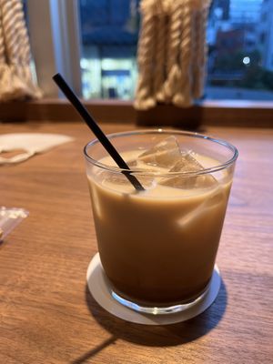 Vegan caramel latte  at Cafe Tarot - カフェタロ in Tokyo
