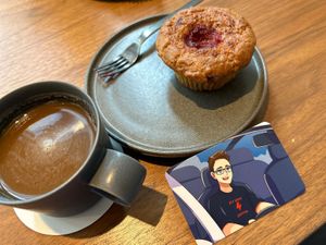 Rhubarb muffin   at Cafe Tarot - カフェタロ in Tokyo