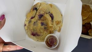 Blueberry pancakes  #Veganuary at Adina's Vegan Cuisine in St Louis