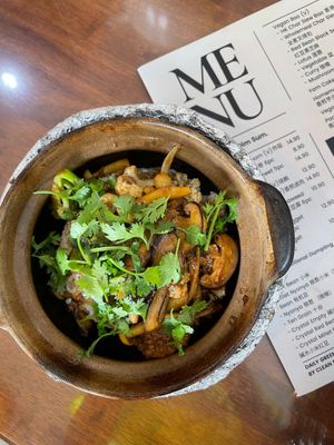 Claypot Vegan Hericium Mushroom Rice RM16.90 at Botanique Vegetarian Private Kitchen in Petaling Jaya