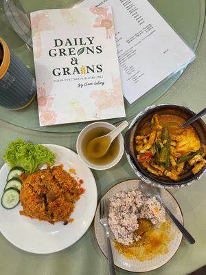 Claypot Curry Vegetables RM19, added Tempe for RM4.50

Homemade Kimchi Fried Rice RM12.90

Brown rice

Complimentary soup of the day (watercress soup) at Botanique Vegetarian Private Kitchen in Petaling Jaya