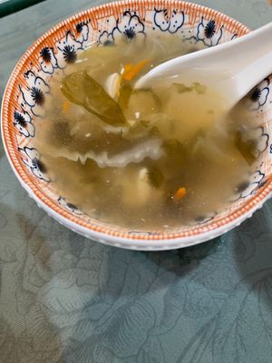 Complimentary soup at Botanique Vegetarian Private Kitchen in Petaling Jaya