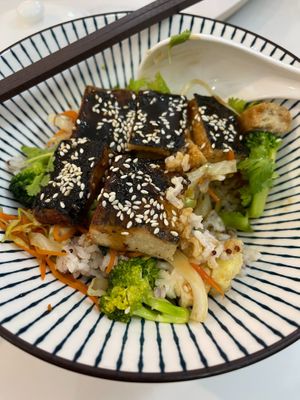 Japanese unagi rice - sooo yummy at Botanique Vegetarian Private Kitchen in Petaling Jaya