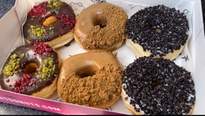 From left: chocolate ganache, biscoff and Oreo. Oreo was our favorite   at Offbeat Donut Co in Cork