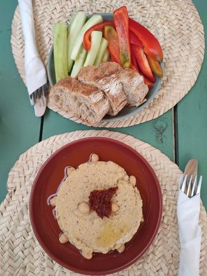 Hummus   at Pikala Cafe in Marrakech