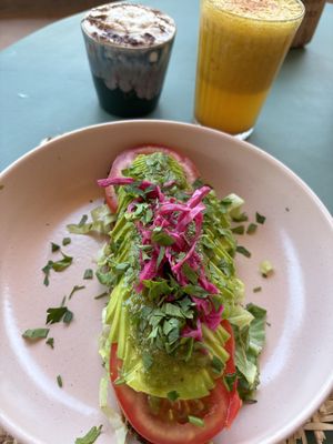 Super toast detox lemon and ginger soy chai   at Pikala Cafe in Marrakech