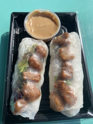Vegan chikn spring rolls   at Poke Stop in Flowood