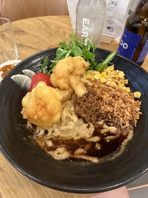 Second thick creamy “ramen”, not as good as the miso ramen    at RAMEN-ISM & Impossible in Amsterdam