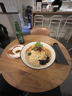 Miso Katsu Ramen, extra noodles / extra spice  at RAMEN-ISM & Impossible in Amsterdam