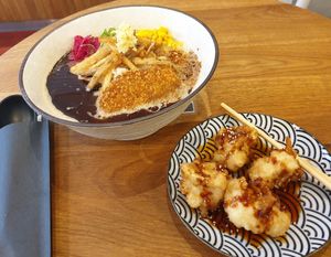 Katsu miso ramen and tempura cauliflower at RAMEN-ISM & Impossible in Amsterdam