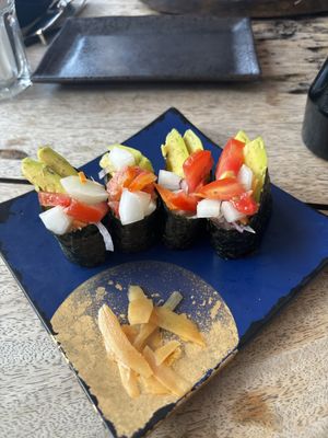 Vegetable sushi   at Masa in Zanzibar