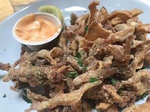 Oyster Mushroom Calamari (V/GF)   at Butcher's Daughter in West Hollywood