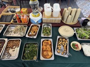 Part of the buffet   at Genkan Vegan Cafe in Dong Hoi