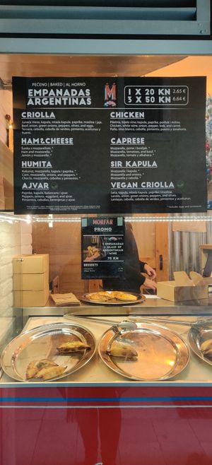 Menu at Morfar in Split