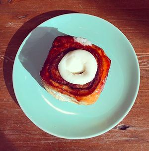 Cinnamon bun at Toris! at Tori's Bakeshop - The Beach in Toronto