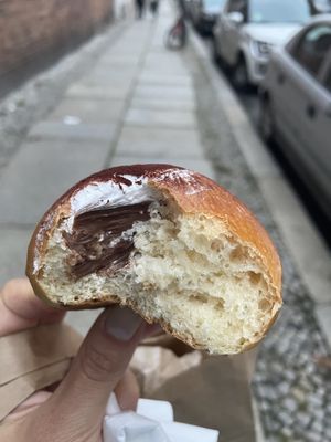Inside a Maritozzo cioccolato  at The Sanctuary in Berlin