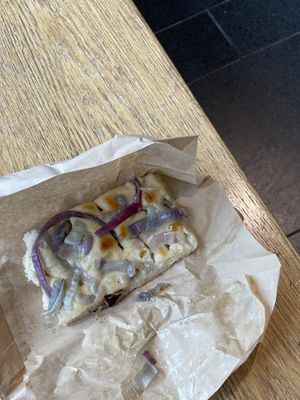 onion focaccia   at The Sanctuary in Berlin