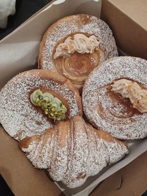 Vanilla croissant, girella pistachio and nocciola at The Sanctuary in Berlin