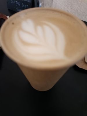 Oat milk latte at The Sanctuary in Berlin