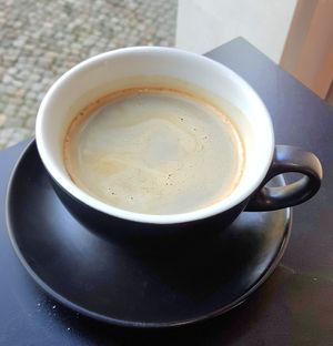 Black coffee #Veganuary at The Sanctuary in Berlin