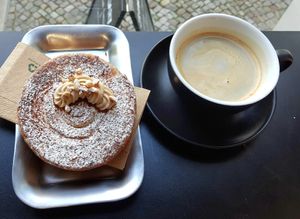 Coffee and pastry #Veganuary at The Sanctuary in Berlin