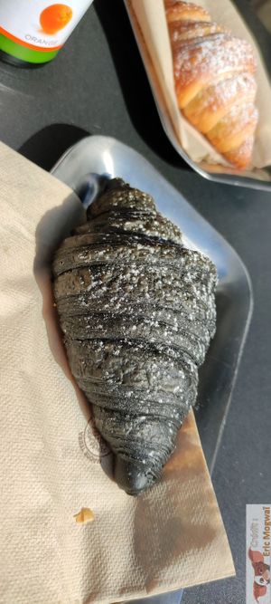 Black sesame and rasperry cream at The Sanctuary in Berlin