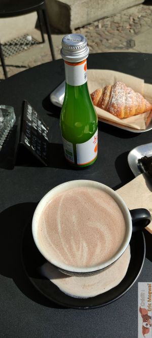 Hot chocolate with almond milk at The Sanctuary in Berlin