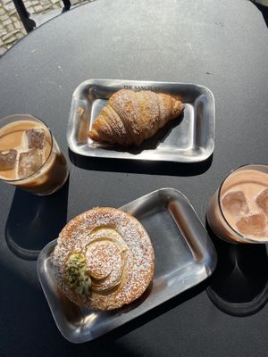 amazing bakery, pistachio pastry and vanilla filled croissant  at The Sanctuary in Berlin