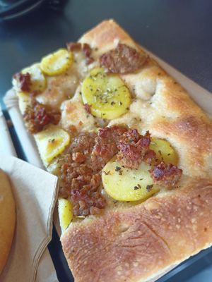 Potatoes and sausage at The Sanctuary in Berlin