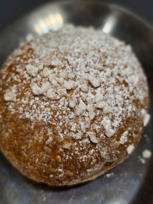 Italian brioche filled with coffee cream at The Sanctuary in Berlin