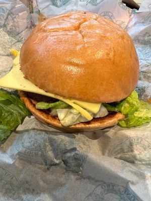 The love burger  at LEON in Dartford