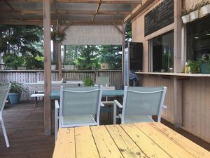 Sitting area at Bistro Młyn in Miedzywodzie