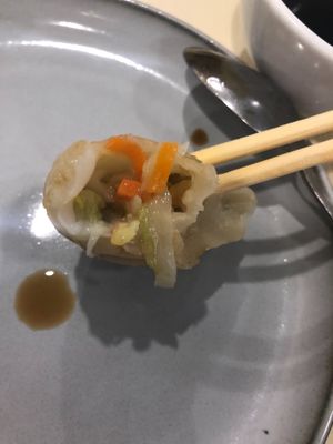 Vegan dumpling  at Bodhi Village in Flushing