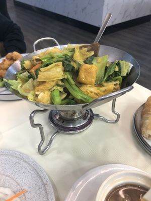 Vegan curry mix vegetables  at Bodhi Village in Flushing