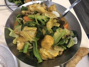 Vegan curry mix vegetables  at Bodhi Village in Flushing