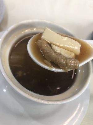 Vegan sweet and sour soup  at Bodhi Village in Flushing