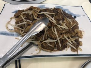 Vegan stir fried beef  at Bodhi Village in Flushing