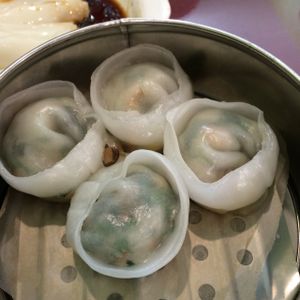 watercress dumplings at Bodhi Village in Flushing